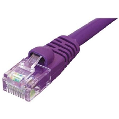 ZIOTEK CAT5e Enhanced Patch Cable- with Boot 50ft- Purple 119 5343